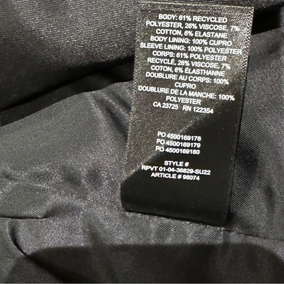 Babaton Atelier XXS 2XS Blazer Oversized Black Capsule Classic Preppy Goth - Picture 5 of 5